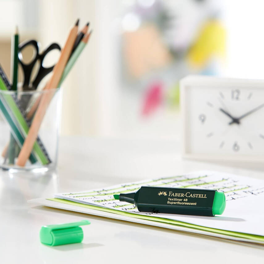 Faber Castell Fosforlu Kalem, Doldurulabilir, Yeşil - 4
