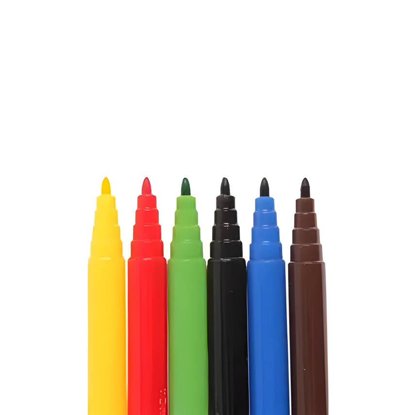 Faber Castell Keçeli Kalem, 6 Renk, Su Bazlı, Canlı Renkler - 2