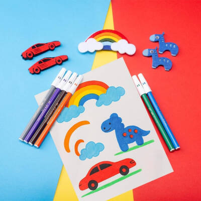 Faber Castell Keçeli Kalem, 6 Renk, Su Bazlı, Canlı Renkler - 4