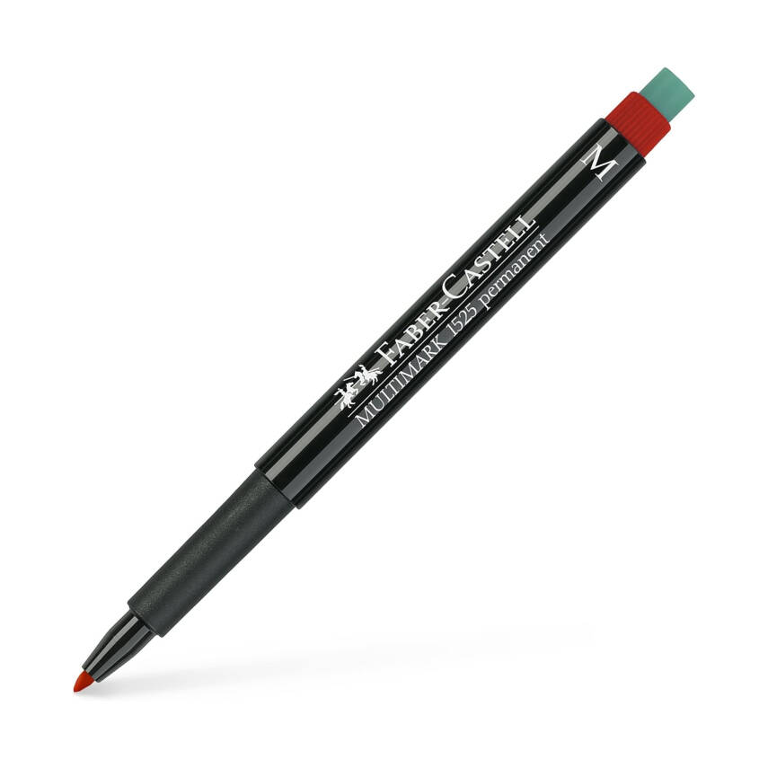 Faber Castell Permanent Kalem, M Boy, Solmayan Mürekkep, Kırmızı - 3