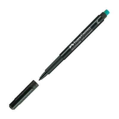 Faber Castell Permanent Kalem, M Boy, Solmayan Mürekkep, Siyah - Faber Castell