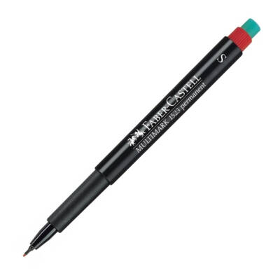 Faber Castell Permanent Kalem, S Boy, Solmayan Mürekkep, Kırmızı - 3