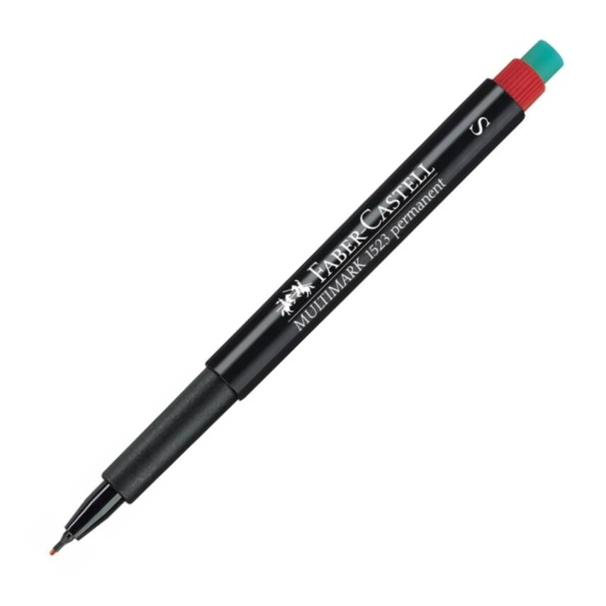 Faber Castell Permanent Kalem, S Boy, Solmayan Mürekkep, Kırmızı - 3