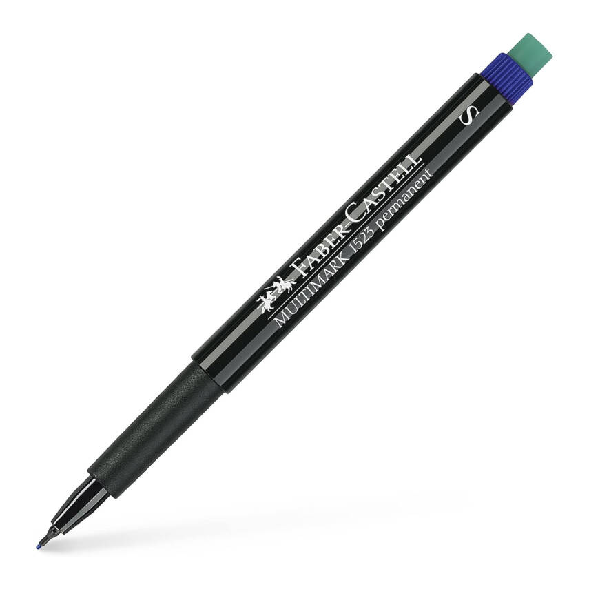 Faber Castell Permanent Kalem, S Boy, Solmayan Mürekkep, Mavi - 4