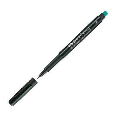 Faber Castell Permanent Kalem, S Boy, Solmayan Mürekkep, Siyah - Faber Castell