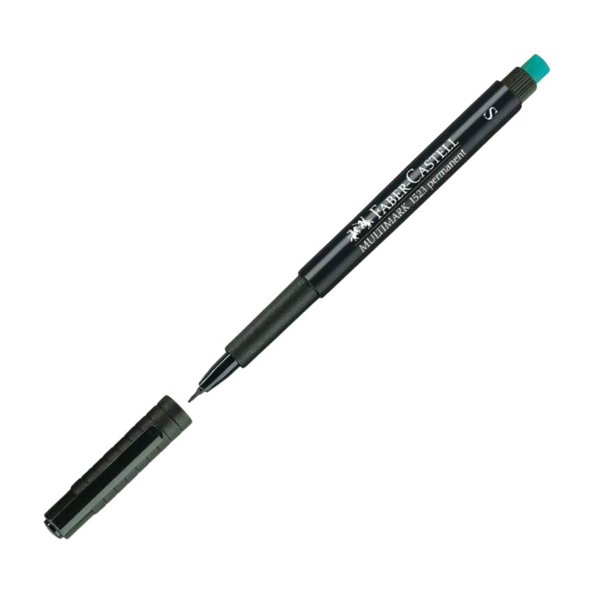 Faber Castell Permanent Kalem, S Boy, Solmayan Mürekkep, Siyah - 1
