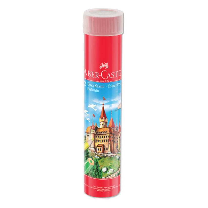 Faber Castell Red Line Kuru Boya Kalemi, 12 Renk, Metal Tüplü - 1