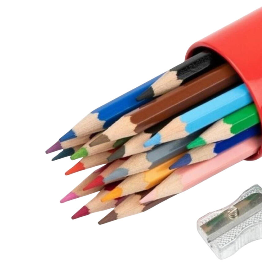 Faber Castell Red Line Kuru Boya Kalemi, 24 Renk, Metal Tüplü - 2