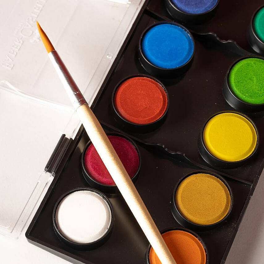 Faber Castell Red Line Sulu Boya, 12 Renk, Büyük Boy, Canlı Renkler - 2