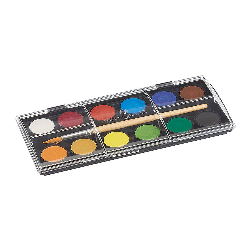 Faber Castell Red Line Sulu Boya, 12 Renk, Küçük Boy, Canlı Renkler - 4