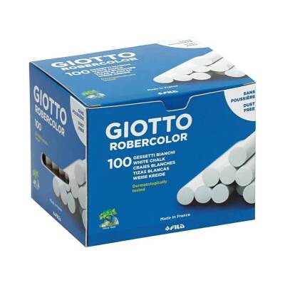 Giotto Robercolor Tozsuz Tebeşir, 100'lü, Kalsiyum Karbonatlı, Beyaz - Giotto