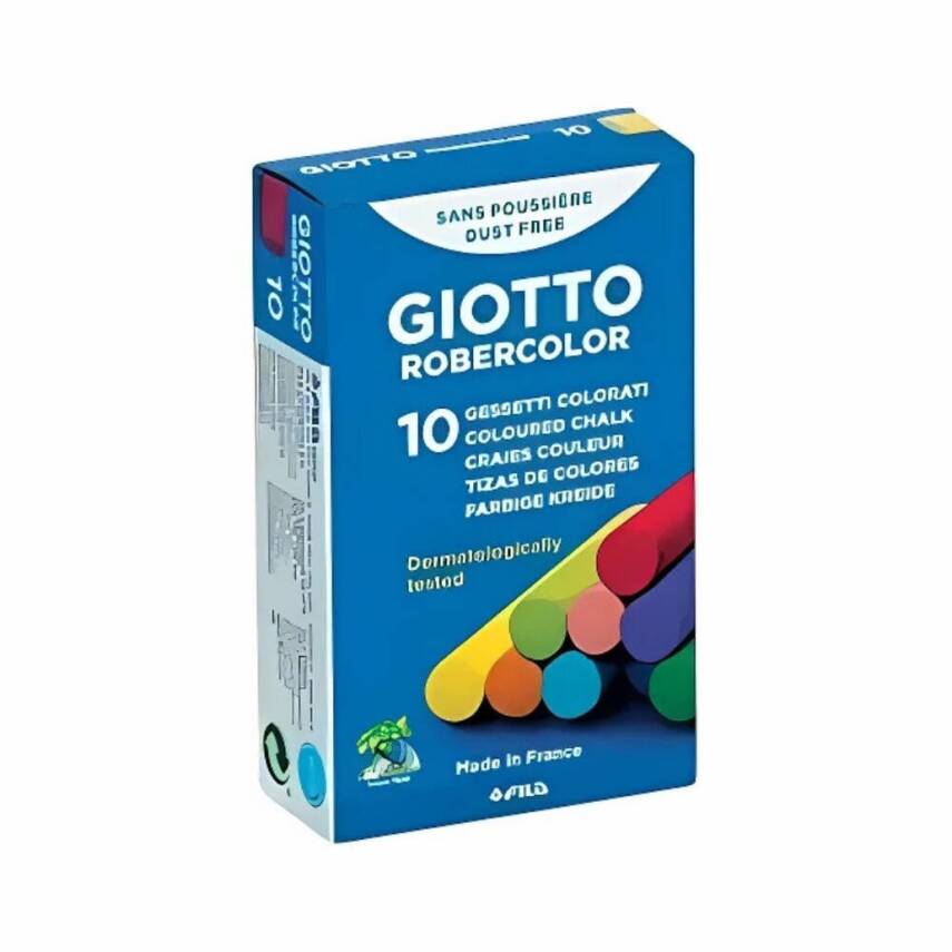 Giotto Robercolor Tozsuz Tebeşir, 10'lu, Kalsiyum Karbonatlı, Renkli - 5