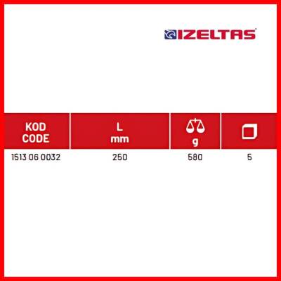 İzeltaş Cırcır Kolu, 1/2 İnç, 250mm, 32 Diş, Dayanıklı, Hassas Kontrol - 4