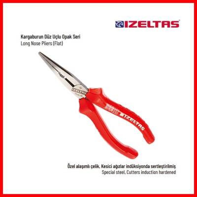 İzeltaş İzole Karga Burun Pense, 160 mm Opak Seri, Güvenli, Dayanıklı - 3