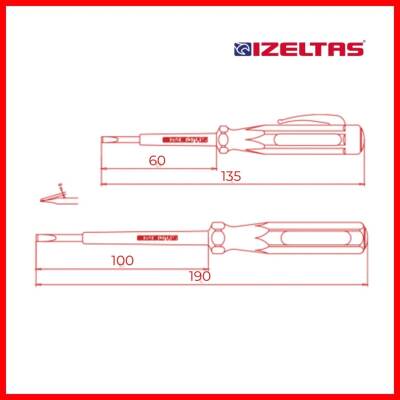 İzeltaş Kontrol Kalemi, 135 mm, Elektrik Akımı Testi, Güvenli, Hassas - 3