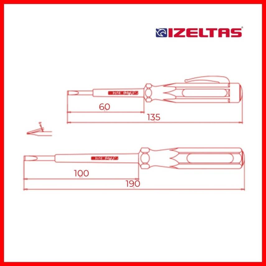 İzeltaş Kontrol Kalemi, 135 mm, Elektrik Akımı Testi, Güvenli, Hassas - 3