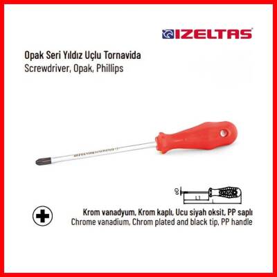 İzeltaş Yıldız Uçlu Tornavida, 4.5x80 mm, Opak Seri, Güvenli ve Hassas - 4