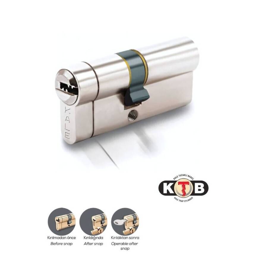 Kale Kilit 164 KTBS Kilit Göbeği, Tuzaklı, Barel, 68mm, Nikel - 1