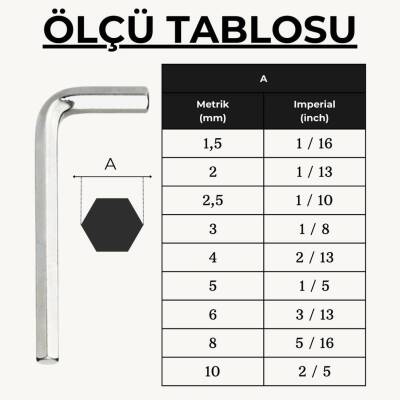 Kendo Alyan Seti, 9 Parçalı Standart Ölçü, Nikel Kaplama Anahtarı Seti - 2