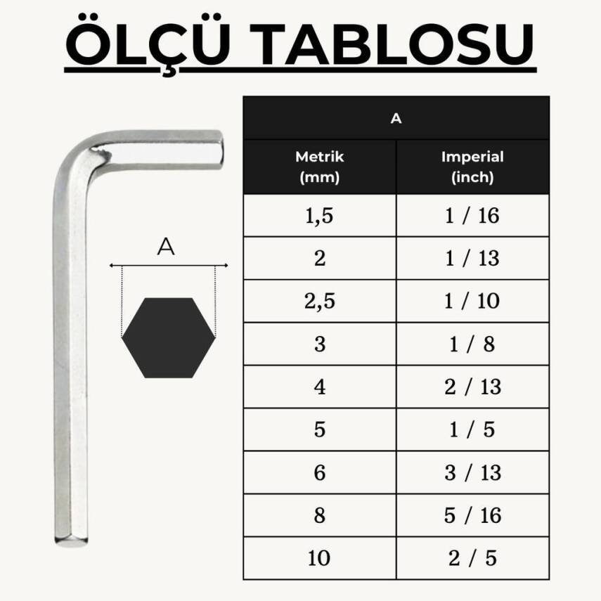 Kendo Alyan Seti, 9 Parçalı Standart Ölçü, Nikel Kaplama Anahtarı Seti - 2