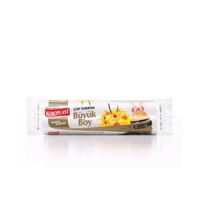 Koroplast Güçlü Büzgülü Çöp Torbası, Büyük, Vanilya Kokulu - Koroplast