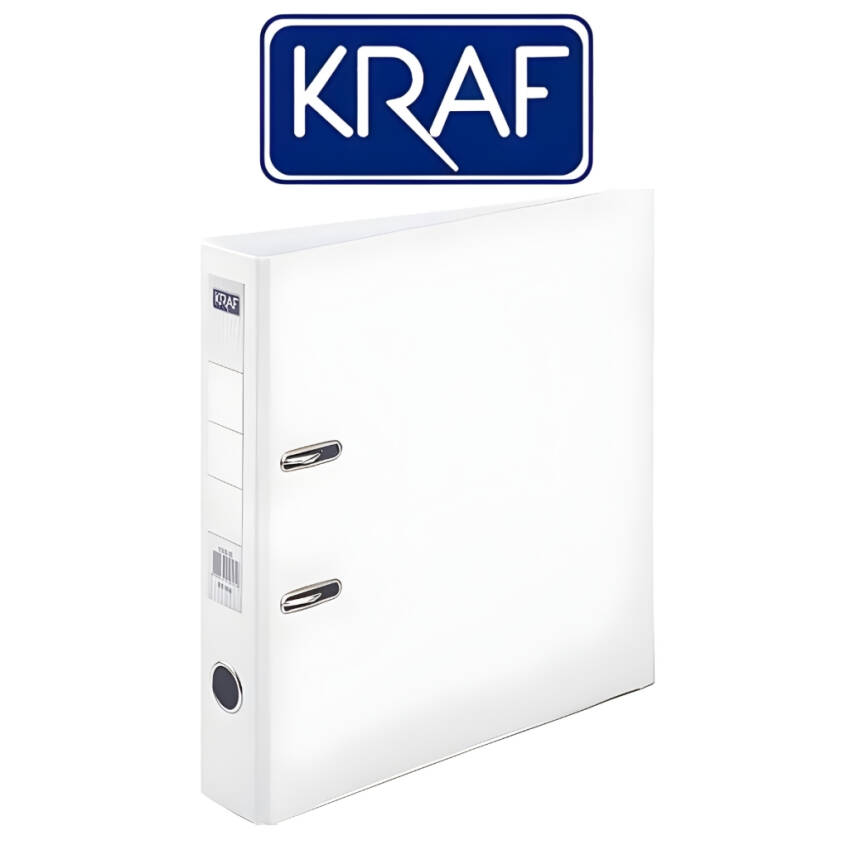 Kraf Büro Klasörü, 10 Adet, Dar, A4 Boyut, 2 Halkalı, Beyaz - 2