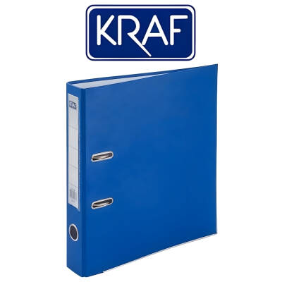 Kraf Büro Klasörü, 10 Adet, Dar, A4 Boyut, 2 Halkalı, Mavi - 2