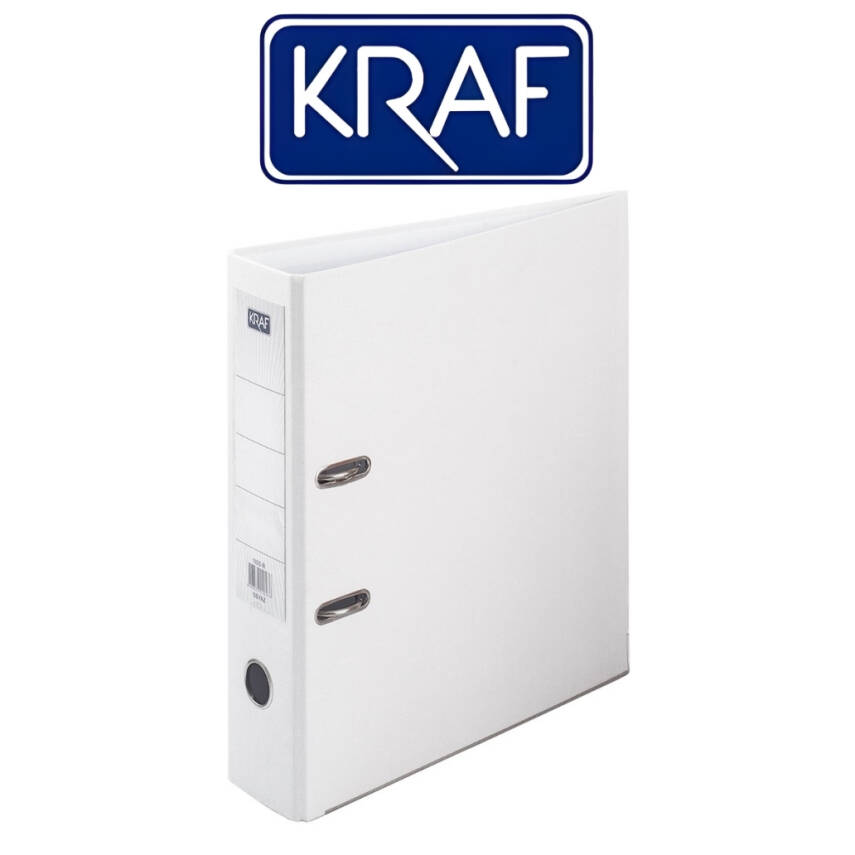Kraf Büro Klasörü, 10 Adet, Geniş, A4 Boyut, 2 Halkalı, Beyaz - 2