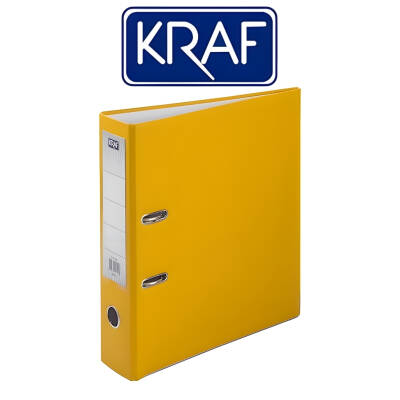 Kraf Büro Klasörü, 10 Adet, Geniş, A4 Boyut, 2 Halkalı, Sarı - 2