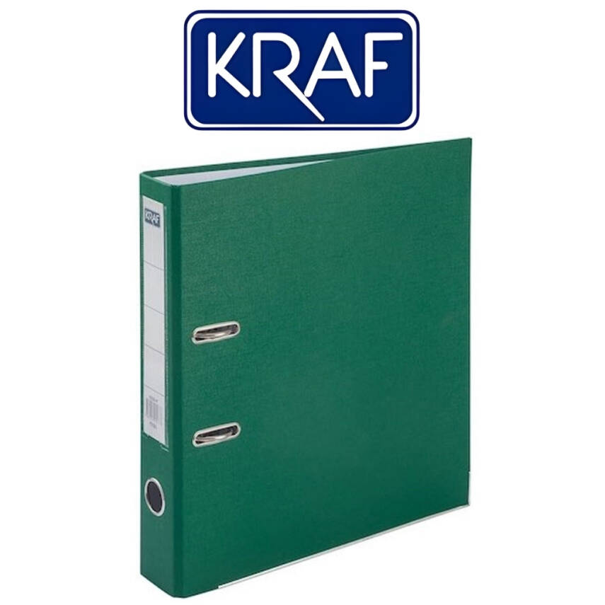 Kraf Büro Klasörü, Dar, A4 Boyut, 2 Halkalı, Yeşil - 2