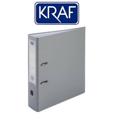 Kraf Büro Klasörü, Geniş, A4 Boyut, 2 Halkalı, Gri - 2