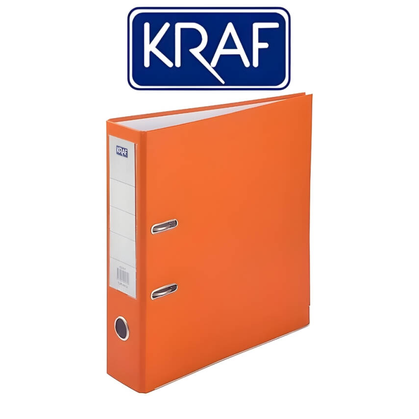 Kraf Büro Klasörü, Geniş, A4 Boyut, 2 Halkalı, Turuncu - 2