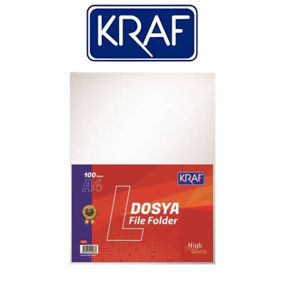 Kraf L Poşet Dosya, 100'lü Paket, A4 Boyut, Şeffaf - 2