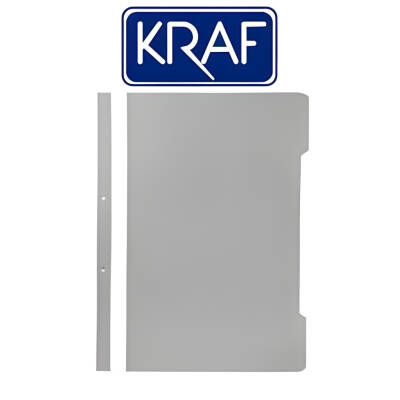 Kraf Telli Dosya, 10 Adet, 50'li Paket, A4, 2 Delikli, Gri - 2