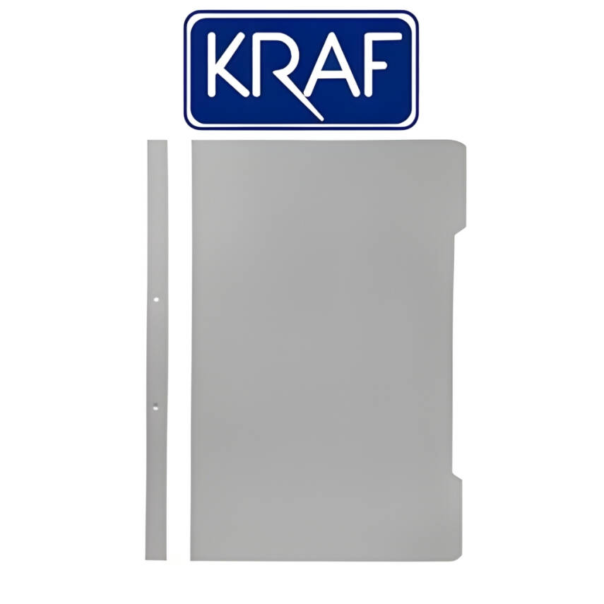 Kraf Telli Dosya, 10 Adet, 50'li Paket, A4, 2 Delikli, Gri - 2