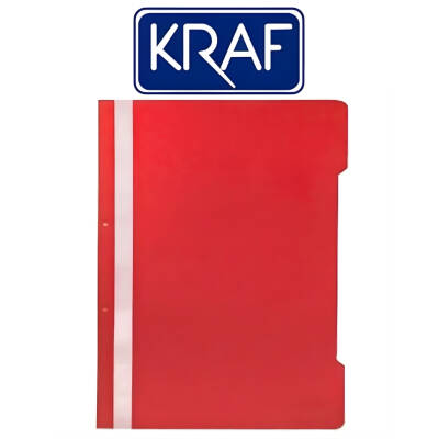Kraf Telli Dosya, 10 Adet, 50'li Paket, A4, 2 Delikli, Kırmızı - 2