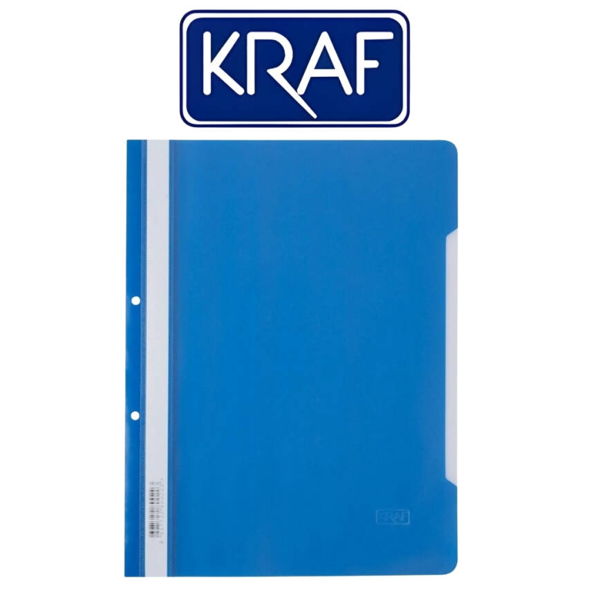Kraf Telli Dosya, 10 Adet, 50'li Paket, A4, 2 Delikli, Mavi - 2
