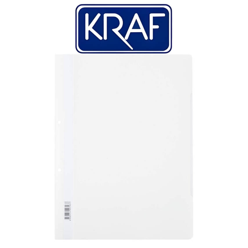 Kraf Telli Dosya, 50'li Paket, A4 Boyut, 2 Delikli Yapı, Beyaz - 2