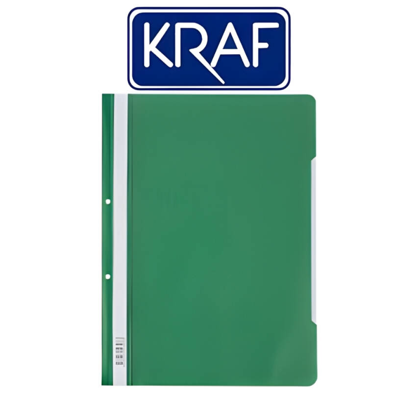 Kraf Telli Dosya, 50'li Paket, A4 Boyut, 2 Delikli Yapı, Yeşil - 2