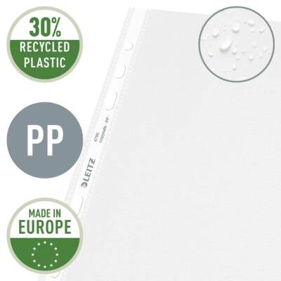 Leitz A5 Şeffaf Poşet Dosya, 50'li Paket, 6 Delikli, Dayanıklı - 3