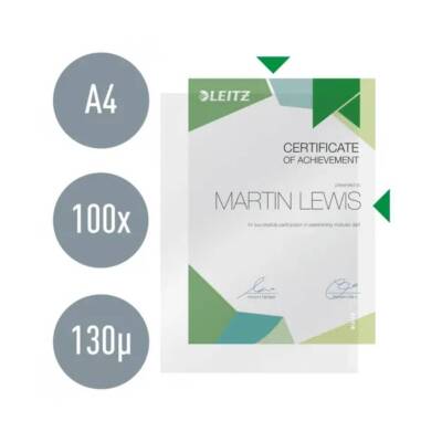 Leitz Poşet Dosya, 10 Adet, 100'lü Paket, A4 Boyut, Şeffaf - 2