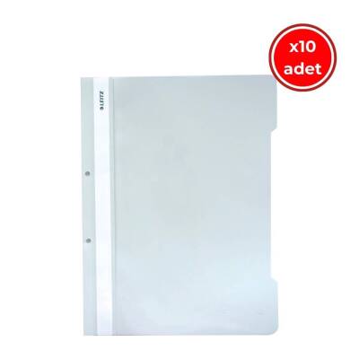 Leitz Telli Dosya, 10 Adet, 50'li Paket, A4, 2 Delikli, Beyaz - 1