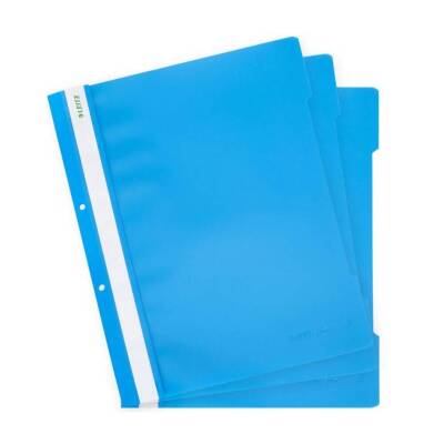 Leitz Telli Dosya, 10 Adet, 50'li Paket, A4, 2 Delikli, Mavi - 5