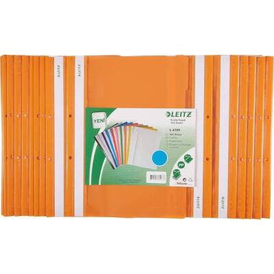 Leitz Telli Dosya, 50'li Paket, A4 Boyut, 2 Delikli Yapı, Turuncu - 4
