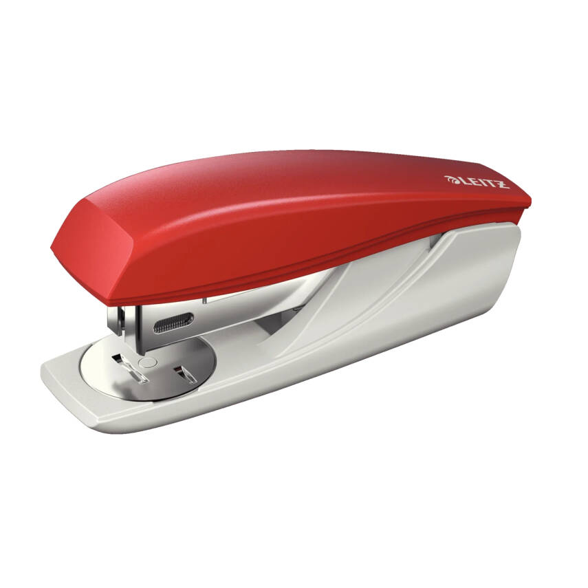 Leitz Mini Zımba Makinesi, 10 Sayfa Kapasiteli, No:24/6 Tel, Kırmızı - 1