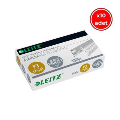 Leitz Zımba Teli No: 24/6, 1000 Adet, 10 Adet Kutu, Dayanıklı Kullanım - 1