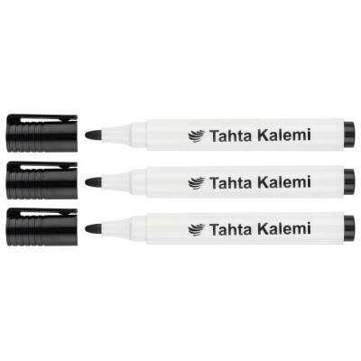 Lotte Board Marker, Su Bazlı, İz Bırakmaz Mürekkep,Tahta Kalemi, Siyah - Lotte