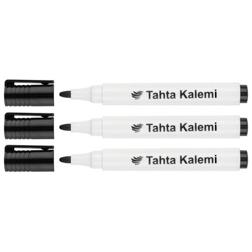 Lotte Board Marker, Su Bazlı, İz Bırakmaz Mürekkep,Tahta Kalemi, Siyah - 1