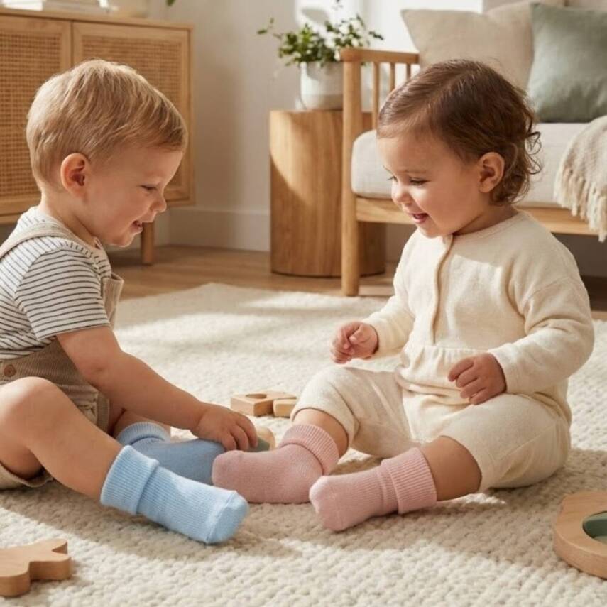 Meristanbul Bebek Çorap Seti, 0-3 ay, 3'lü, Yumuşak, Pembe - 5
