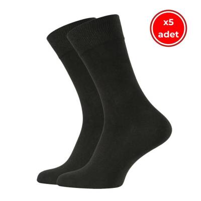 Meristanbul Business Çorap, 5 Adet, 39-42, Yumuşak, Pamuklu, Siyah - 1